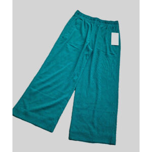 NWT Athleta Echo Wide Crop Pants Womens Sz 6 Kelly Green Spring Travel Pull On